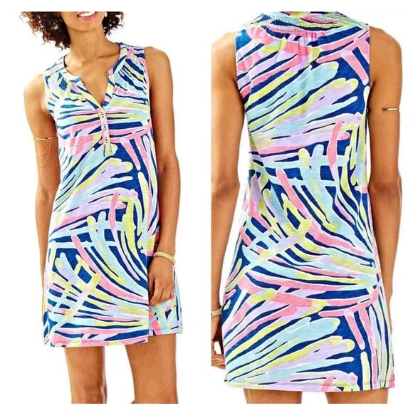 Lilly Pulitzer Sleeveless Essie Dress in Indigo Sea Dreamin - Picture 1 of 8